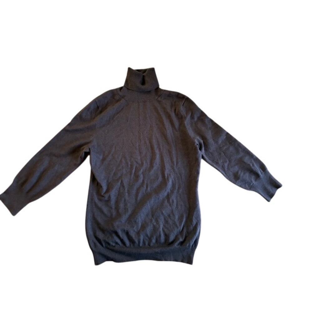 Banana Republic Silk Cotton Cashmere Turtleneck Sweater Medium Brown